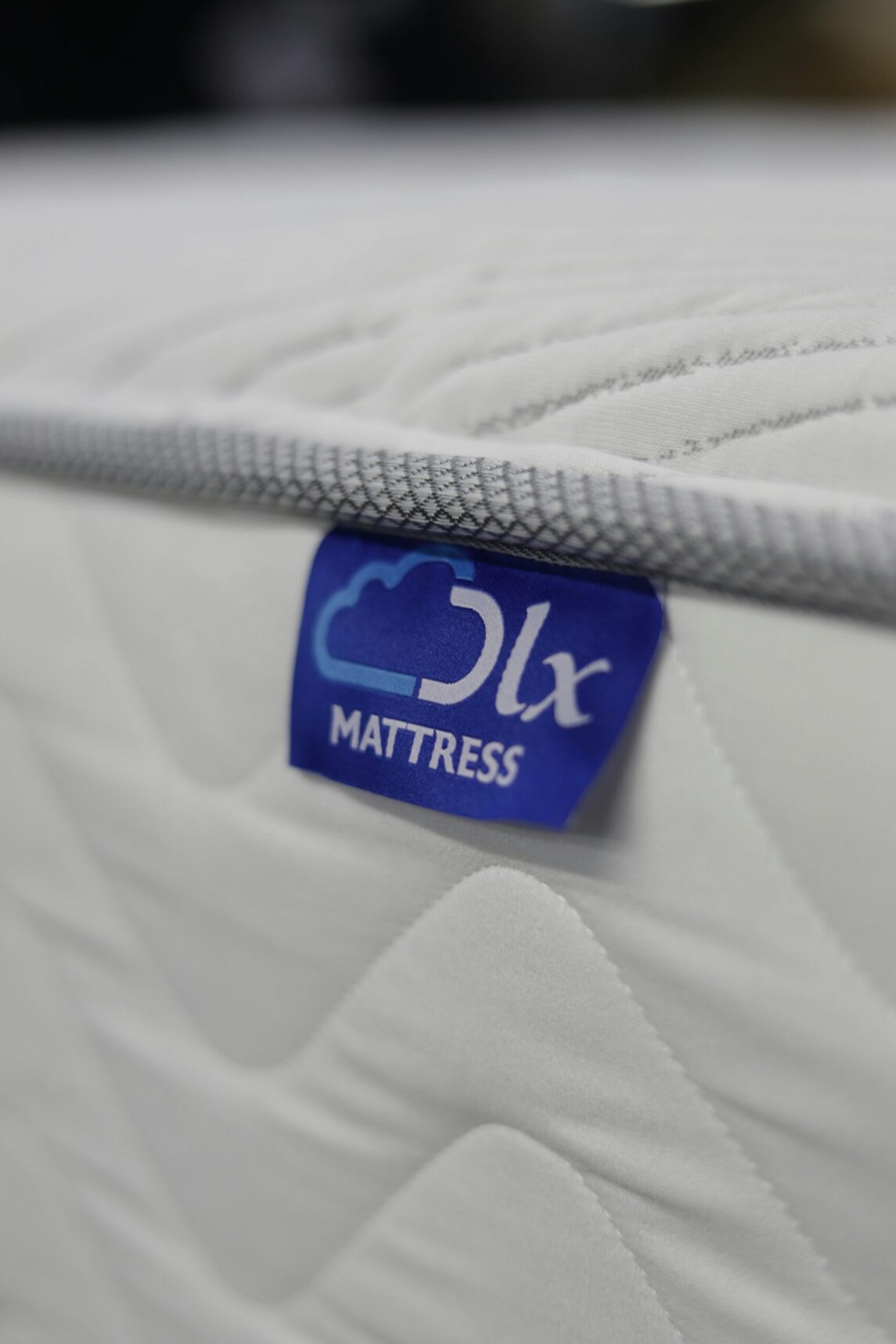 a mattress that has a mattress that has a label on it