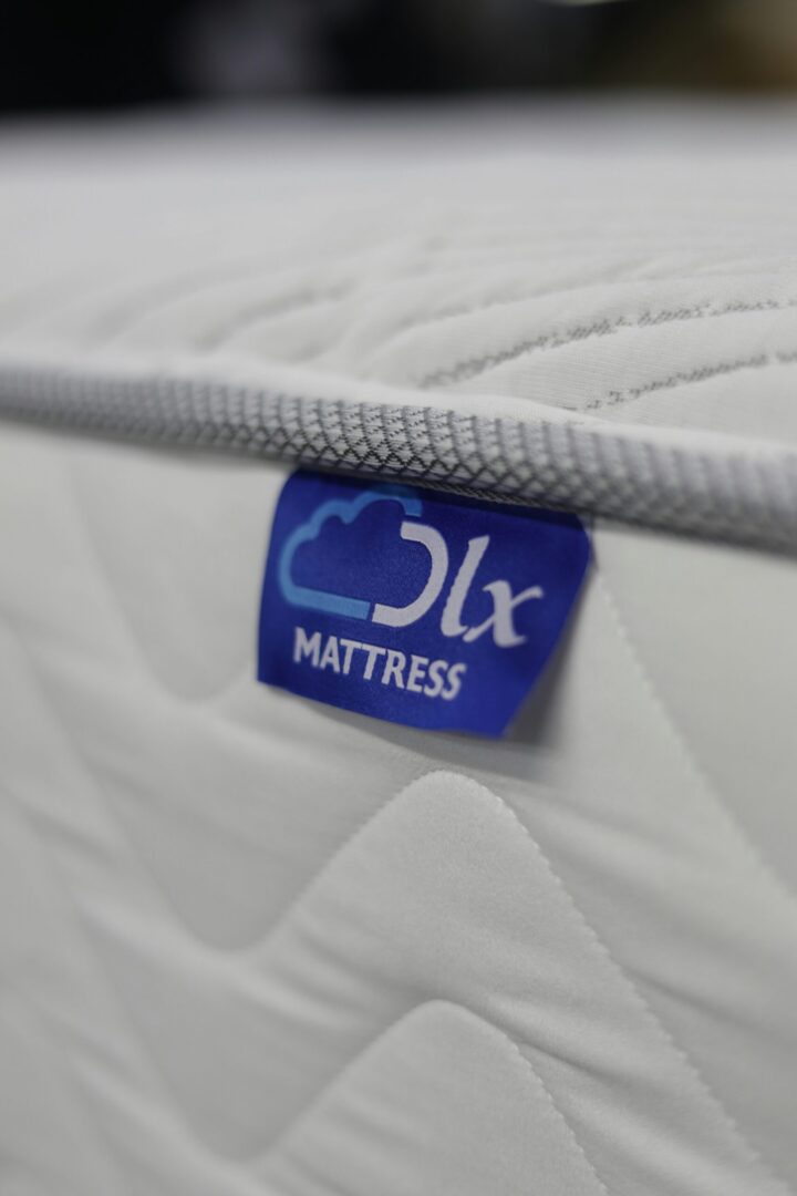 a mattress that has a mattress that has a label on it